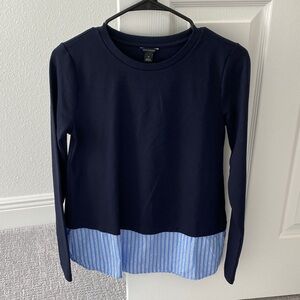 Ann Taylor Navy and Blue Blouse